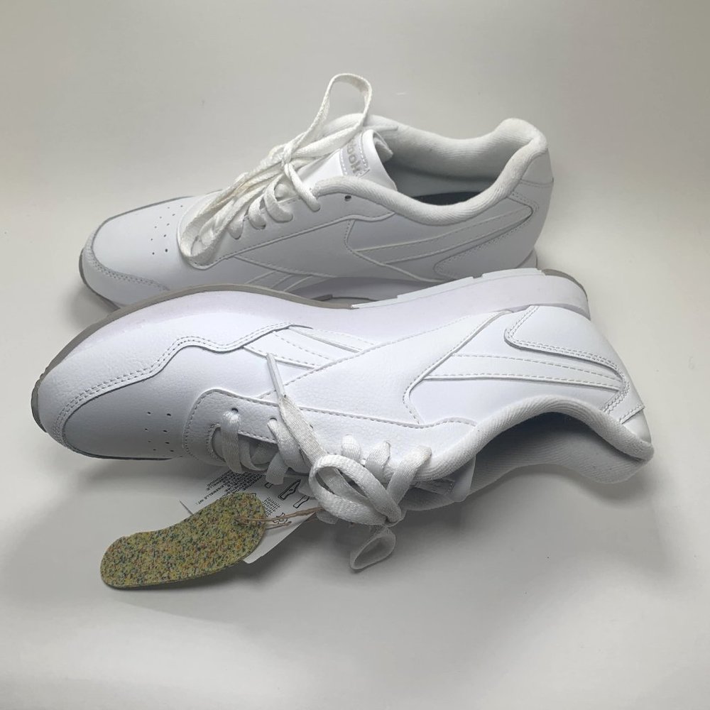 Reebok Royal Glide White Trainers with Comfort Footbed - Size US 9.5 - Picture 4 of 16